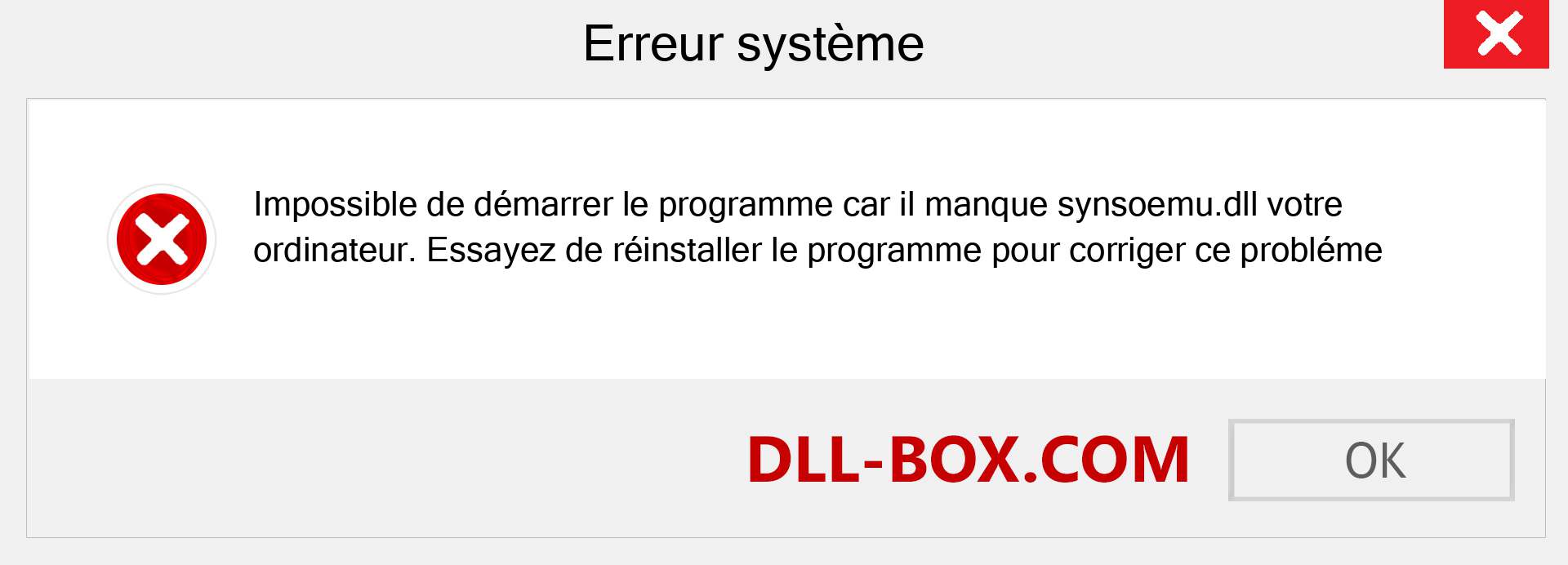 Le fichier synsoemu.dll est manquant ?. Télécharger pour Windows 7, 8, 10 - Correction de l'erreur manquante synsoemu dll sur Windows, photos, images